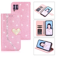 Case Huawei P40 P30 P20 P10 P9 P8 Pro Lite Bling Glitter Flip Soft Leather Phone Case