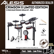 Alesis Crimson II Special Edition Kit 9-Piece Digital Drum, Electronic Drum Kit with Mesh Heads - Red