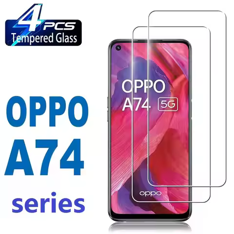 4Pcs Screen Protector Glass For OPPO A74 OPPO A74 5G Tempered Glass Film