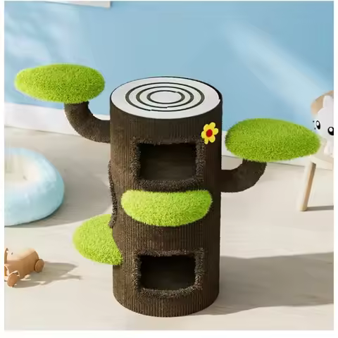 New tree hole style cat nest, four season universal tree stump cat villa, cat climbing frame, multi-