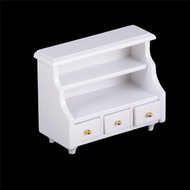 1:12 Scale Dollhouse Miniatures Furniture Kitchen Bathroom White Cabinet Chest Cupboard Wooden Toys