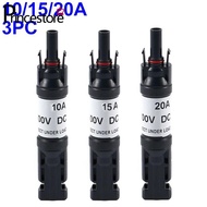 Diode Connector Photovoltaic UL94-V0 3pcs 6kV In-Line IP67 Replacement