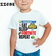 Children Eat Sleep Fortnite Repeat Funny T shirt Boys Girls Summer Tops Kids Casual Clothes,HKP5183