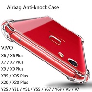 Casing VIVO V5/V7/X6/X7/X9/X20/Y67/Y69 Case Airbag Anti-knock Case Transparent