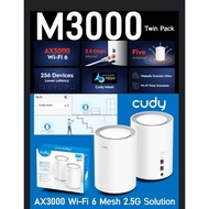 Cudy M3000  AX3000 WiFi-6 Mesh 📶  2.5G twin pack solution  Cudy App support  3 Years warranty