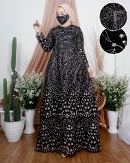 GAMIS TINGKAT KARTIKA DJ GAMIS BROKAT TULLE TINGKAT GAMIS BUSUI KEBAYA BUSUI GAMIS PESTA DRESS PESTA