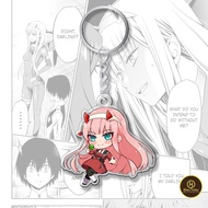 Darling in the Franxx Zero Two anime keychain, manga fashion backpack and handbag decoration accesso