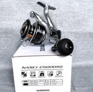 COD PROMO Spinning Reel Shimano Nasci 2022 1000 2500H-C5000XG New Model Power Handle/Tarikan Kuat