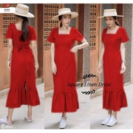 Cf - 777 Square Linen Dress