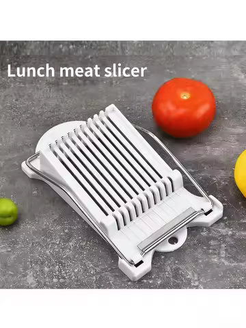 1 piece stainless steel manual slicer - easily cut cheese, fruits, eggs, and ham with sharp square b