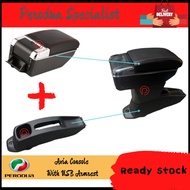 ‼️ FREE SKRU ‼️ Perodua AXIA E Spec Console Box With 7 USB Port Arm Rest / Kanser Box Tengah