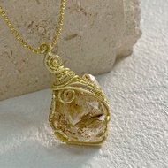 【黃泥骸骨水晶】骨幹水晶項鍊 / 可客製掛飾