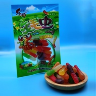 80s Childhood Memories Caterpillar Fruit Flavor Gummy Childhood Classic Old-fashioned Snacks After 9