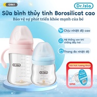 Dr.isla Glass Milk Bottle 80ml 160ml 240ml BPA Free Anti-Colic Design Suitable for Newborns GB61 Bot