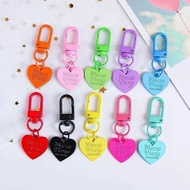 0ne Piece Love Shape Classic Keychain Candy Color DIY Jewelry Making Keychain