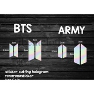 BTS ARMY HOLOGRAM LOGO STICKER