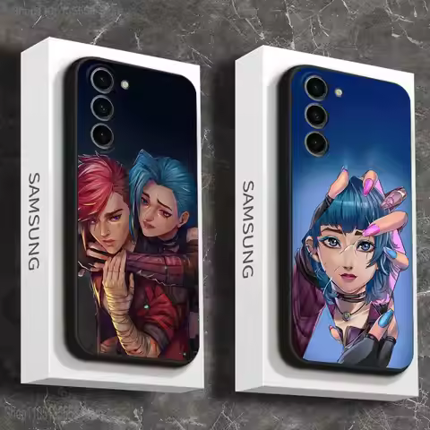 Anime Arcane Jinx Vi Phone Case For Samsung Galaxy A 73,72,51,53,52,71,22,5G,Note,J7,8,9 Soft Black 