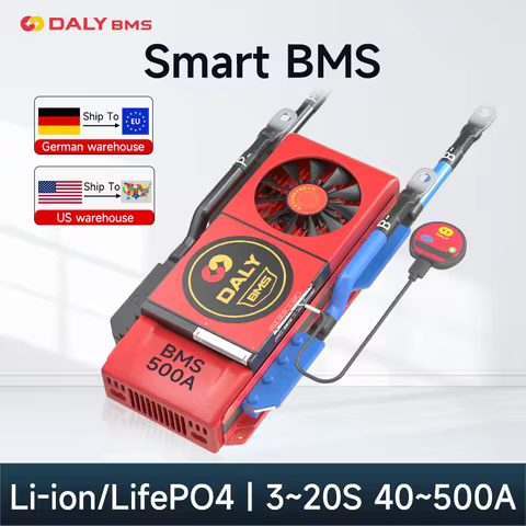 Daly Smart BMS LiFePO4 Li-ion 4S 12V BMS 8S 16S Board Inverter Compatible Bluetooth for Energia Sola