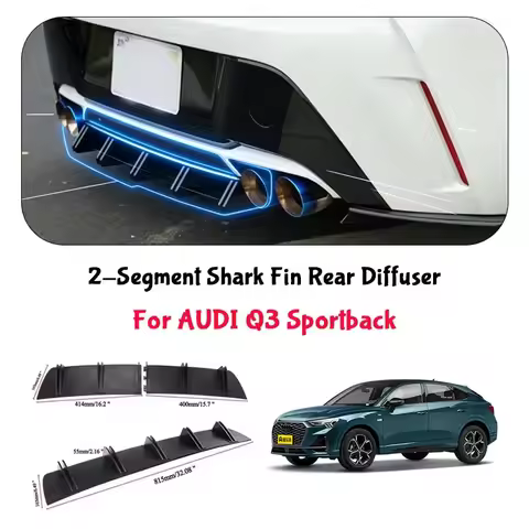 For AUDI Q3 Sportback Shark Fin Rear Diffuser Split Chassis Spoiler Auto Aerodynamic Parts Aerodynam