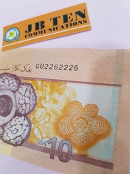 🔥TenTen Comunication BANK NOTES GU 2262226 BINARY KOLEKSI WANG KERTAS ITEM RM10 KELUARAN BNM KONDISI UNC SIGNED BY DATUK NOR SHAMSIAH BINTI MOHD YUNUS SIRI KE 14