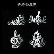 A Music Symbol Sticker Back Sticker Note Symbol Guitar Piano Musical Instrument Decoration Sticker S