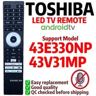 [EHOME MY] (READY STOCK) Toshiba Android TV Remote Control (No Voice) ERF3G98T / 43E330NP / 43V31MP