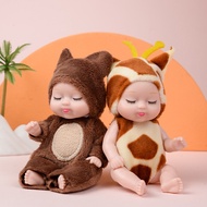 （Little Doll 11CM）Little Baby Sleep Doll Simulation Rebirth Soothe Doll 11*5CM Plastic Dolls Girl To