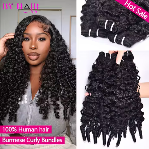 3C 4A Burmese Curly Hair Bundles Virgin Human Hair Burmese Vietnamese Raw Human Hair Extensions Doub
