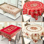Luxury embossed 3D SILK TABLE CLOTH, size 1.5m x 1.5m (round table)