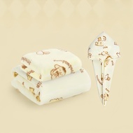 MINSO Senrio Kuromi Bathrobe Cartoon Kawaii PomPom Purin Bath Towel Cute Absorbent Dry Hair Cap Thic