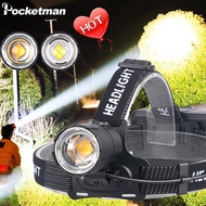 150000LM XHP70.2 Led Headlamp XHP70 Yellow White Led Headlight Fishing Zoom USB Rechargeable Torch U
