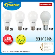 PowerPac LED Bulb LED Light x2 5.5W-10.5W E27/B22 (PP6551/PP6553/PP65555/PP6558)