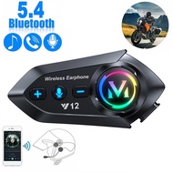Y12 Motorcycle Helmet Headset Bluetooth 5.4 Motorcycle Wireless Hands-on Talking Headset Waterproof 