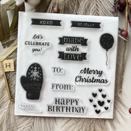 H R s 0169-20 Gloves Balloon Love Birthday Seal xoxo Transparent Crystal
