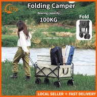 Foldable Outdoor Cart Camping Trolley Wagon trolley Utility Garden Cart Portable Trolley