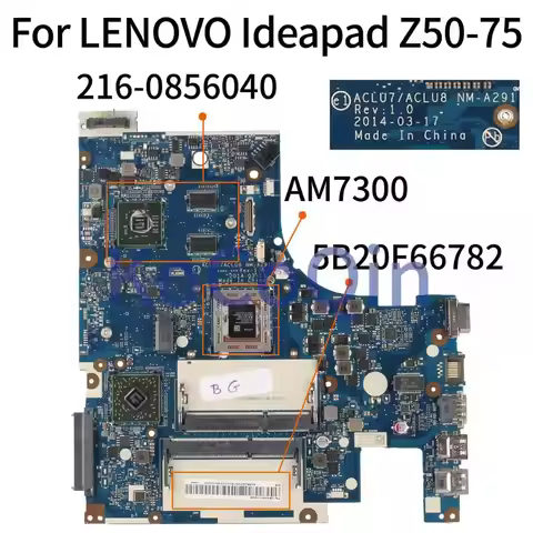 KoCoQin ACLU7/ACLU8 NM-A291 Laptop motherboard For LENOVO Z50-75 G50-75M G50-75 AMD A10 AM7300 216-0