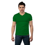 GUITAR MEN’S T-SHIRT SLIM FIT V- NECK 802VS GREEN