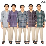 [KURTA WALEED] Ready stock Kurta lelaki dewasa kurta bercorak petak batik murah fit to plus size