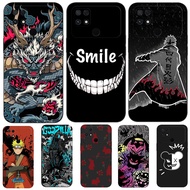 Case For Xiaomi POCO C40 6.71 inch Silicon Phone Back Cover black tpu case Smiley