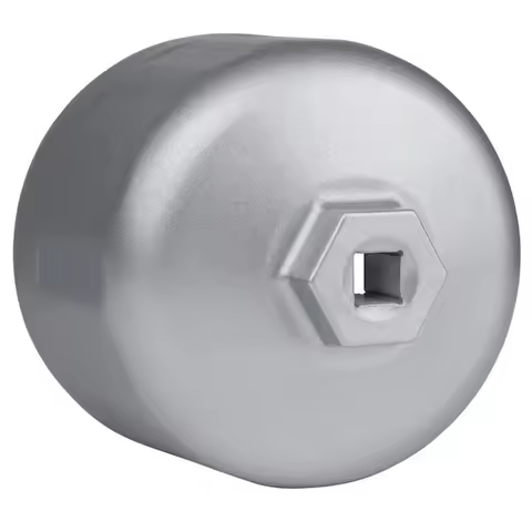 Aluminum Cartridge Style Oil Filter Wrench Filter Housing Cap 86Mm For BMW Volvo (Silver)