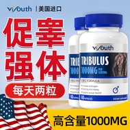 美国进口Viyouth维养思刺蒺藜胶囊促睾酮素精氨酸雄性激素搭速效男发泄性用补品壮肾阳持久小蓝瓶 刺蒺藜皂苷60粒/瓶 2瓶