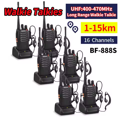 6PCS Baofeng 888S Walperforated Talkie Uhf Twee Manier Radio Baofeng 888S Uhf 400-470Mhz 16CH proxim