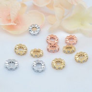 DIY Jewelry Accessories Diamond Ring Inlaid Zircon Large Hole Spacer Bead Spacer Crystal Pearl Space