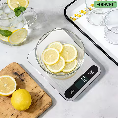 Digital Kitchen Scale, 22 Pounds/ 10kg High-Capacity Units for Weighing in Grams and Ounces, Suitabl