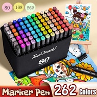 262 colors Marker Pen Set Markers Drawing Accessories Oily Double Head Painting Art Head Drawing Pen