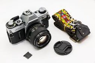 二手新中古:CANON AE-1+SIGMA 24mm F2.8 MC Macro文青 135底片機測光不良 8.8成新