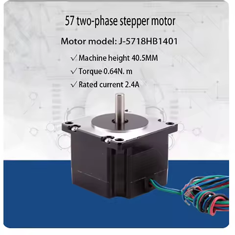 J-5718HB1401 hybrid 57 stepper motor torque 0.64Nm high 40.5mm stepper motor packaging machine