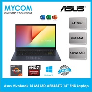 Asus VivoBook 14 M413D-AEB454TS 14'' FHD Laptop Bespoke Black (Ryzen 7 3700U, 8GB, 512GB SSD, ATI, W10, HS)