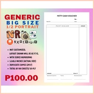 ▼ § ♙ PETTY CASH VOUCHER Carbonized GENERIC ONLY