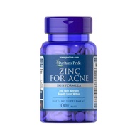 Puritan's Pride Zinc for Acne 50 mg (100เม็ด)ผิวมีปัญหา สิวอุดตัน
